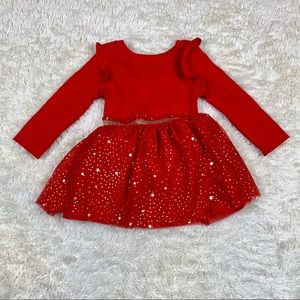 Cat & Jack Red Glitter Baby Girl Dress